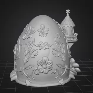 Fantasy Egg Fairy House STL File 3D Printable - Model thumbnail 10