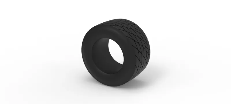 Vintage dirt tire Version 6 Scale 1:25 - Model preview 7