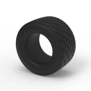 Vintage dirt tire Version 6 Scale 1:25 - Model thumbnail 7