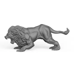 3D Printable Lion - Model thumbnail 3