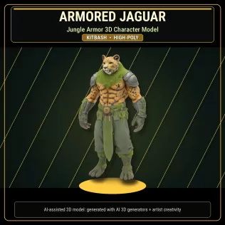 Beast Warriors Pack – Fantasy Creature 3D Models Kitbash - Model thumbnail 4