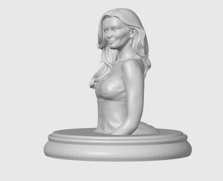 Catherine Zeta-Jones 3D Bust - Model preview 2