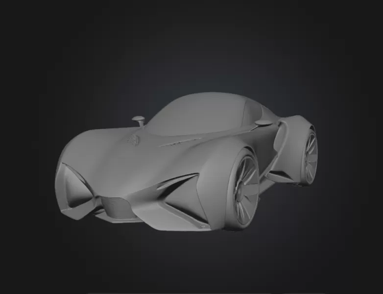 sci-fi car prototype - Model preview 1