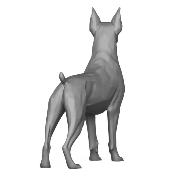 Doberman Dog 3D Print Model - Model preview 6
