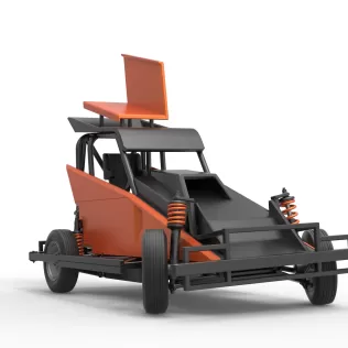 New Zealand Ministock car while turning Version 2 Scale 1 to 25 - Model thumbnail 27