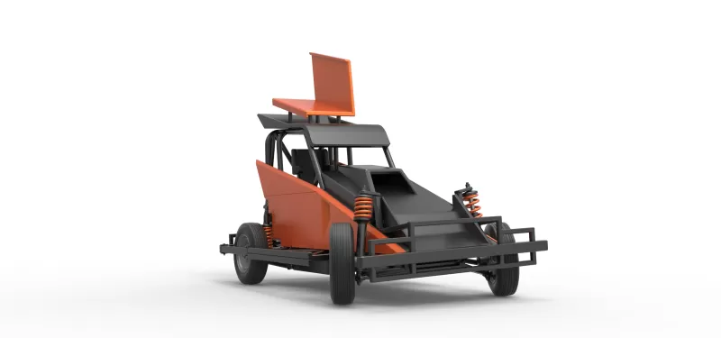 New Zealand Ministock car while turning Version 2 Scale 1 to 25 - Model preview 27