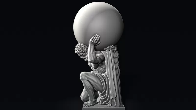 Hercules Statue Holding the Globe #RoZ - Model preview 4