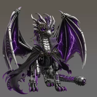 Shadow Mecha Dragon STL File for 3D Print - Model thumbnail 10
