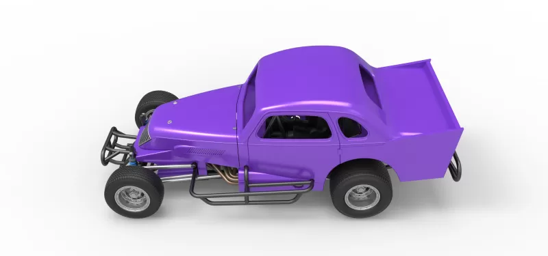 Vintage Dirt Modified stock car Scale 1:25 - Model preview 10