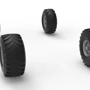 Wheel set of Mud dragster Version 3 Scale 1:25 - Model thumbnail 9