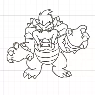 Silhouette Bowser - Mario Bross