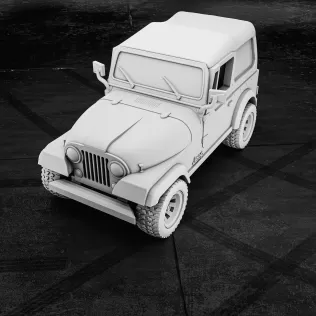 Jeep CJ7 – 3D Printable Model - Model thumbnail 7