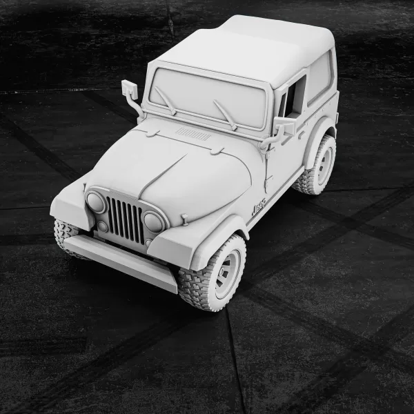 Jeep CJ7 – 3D Printable Model - Model preview 7
