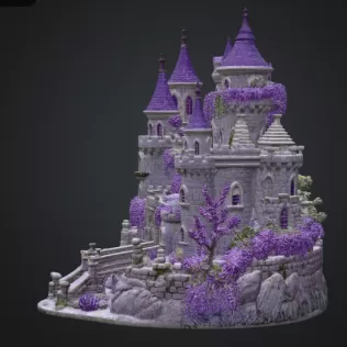 Lavender Bloom Castle STL File for 3D Print - Model thumbnail 8