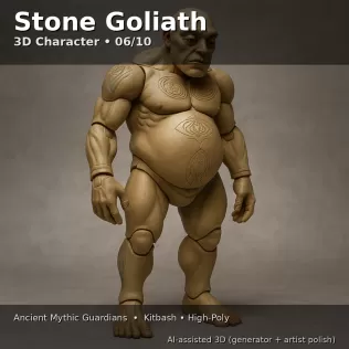 Ancient Mythic Guardians – 10x High-Poly Character Pack - Model thumbnail 12