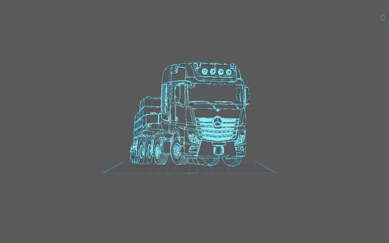 Truck - Mercedes Benz Wall Art - Model preview 1