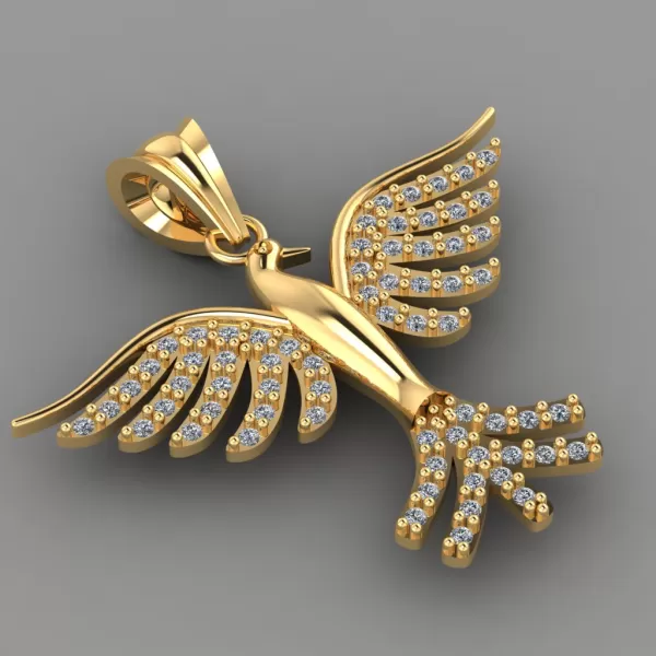 Bird Pendant - Model preview 3