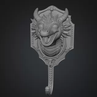 Dragon Wall Hook STL File for 3D Printing - Model thumbnail 8