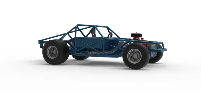 Vintage Dirt late model Race car Base Scale 1:25 - Model preview 25