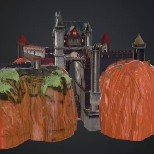 Burg mit zugbrücke - Model thumbnail 2