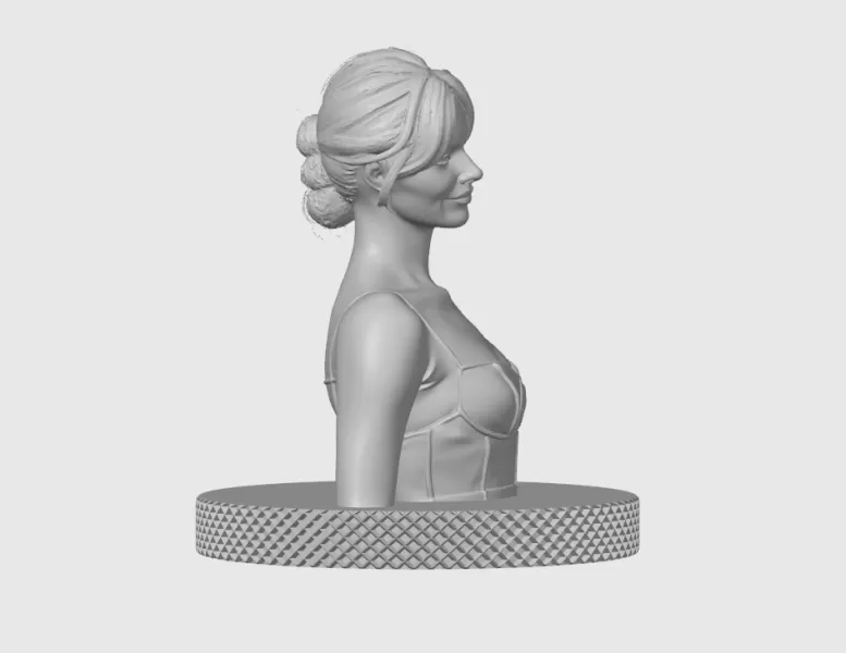 Emma Stone 3D Model Print - Model preview 8