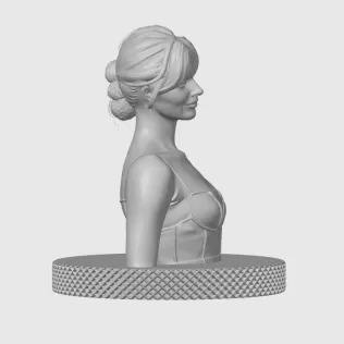 Emma Stone 3D Model Print - Model thumbnail 8