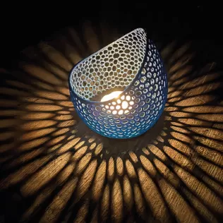 Candle Holder Tealight, Voronoi Diagram Style, 3D Home Decor - Model thumbnail 2