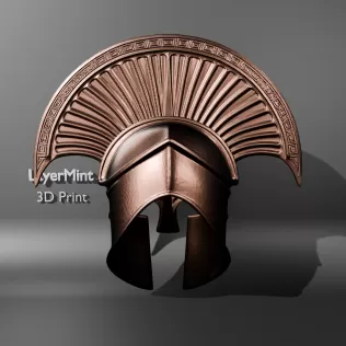 Spartan Warrior Helmet Sculpture - Model thumbnail 4