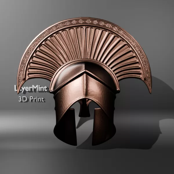 Spartan Warrior Helmet Sculpture - Model preview 4