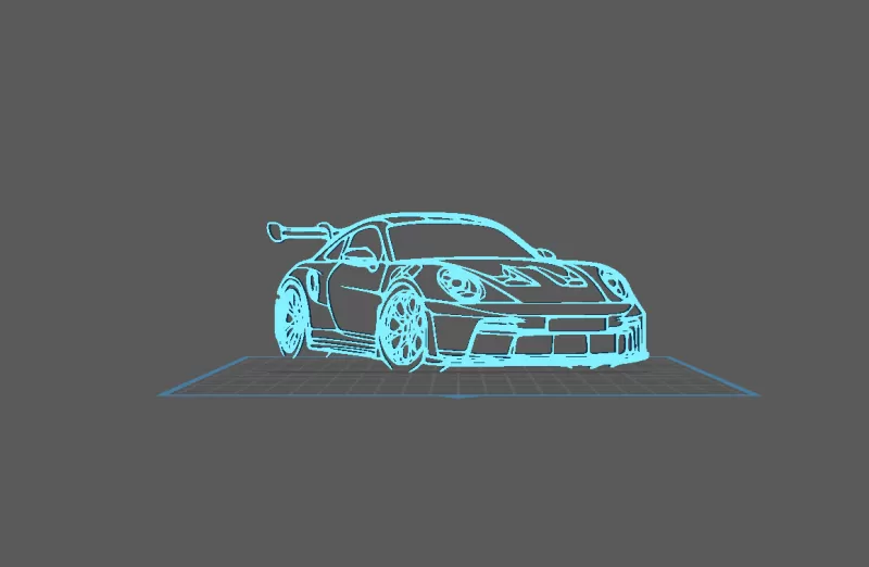 Porsche - 992 GT3 RS Wall Art - Model preview 1