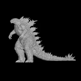 Godzilla stl file 3d printing, 3d print file, miniature - Model thumbnail 2