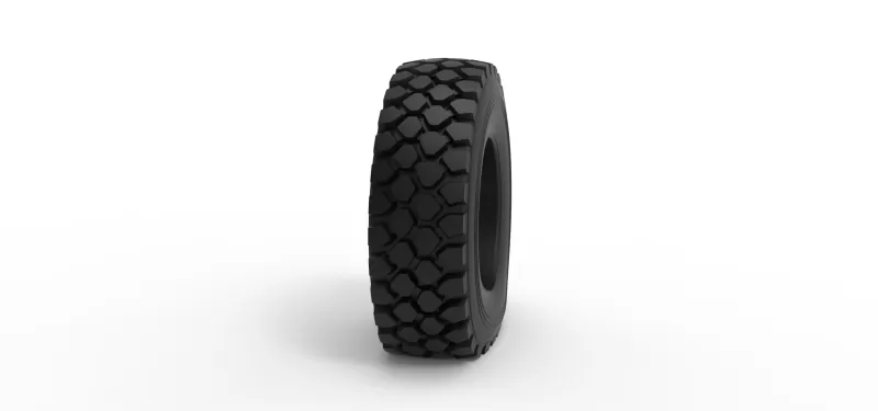 Offroad tire 75 deflated Scale 1:25 - Model preview 3