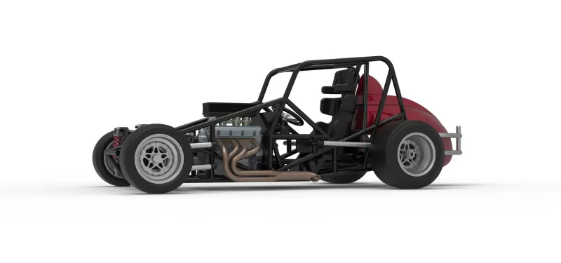 Pavement Silver Crown Car Base Version 3 Scale 1:25 - Model preview 2