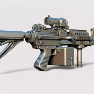 MK46 Light Machine Gun #RoZ - Model thumbnail 4