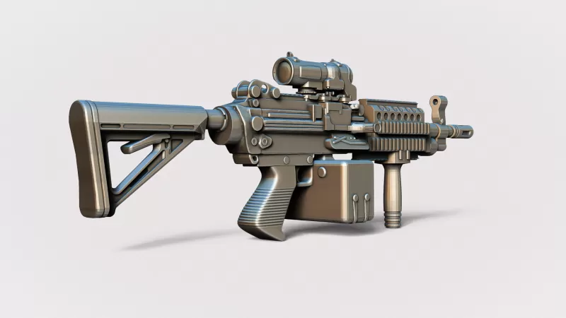 MK46 Light Machine Gun #RoZ - Model preview 4