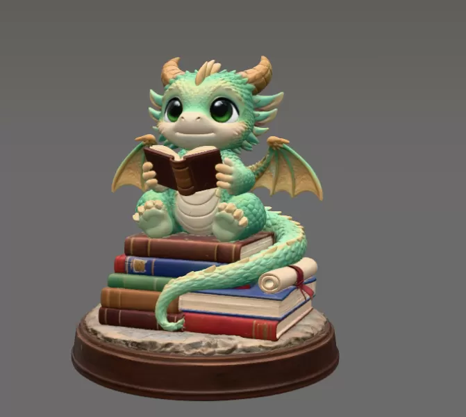 Reading Dragon STL File for 3D Print - Model preview 3
