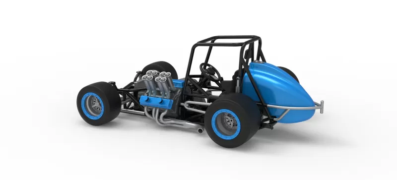 Vintage Pavement Sprint car Base Scale 1:25 - Model preview 12