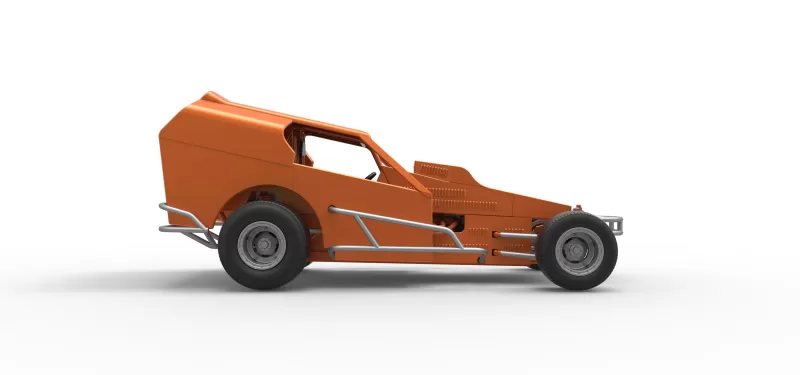 Vintage Dirt Modified stock car Version 3 Scale 1:25 - Model preview 22