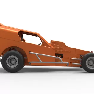Vintage Dirt Modified stock car Version 3 Scale 1:25 - Model thumbnail 22