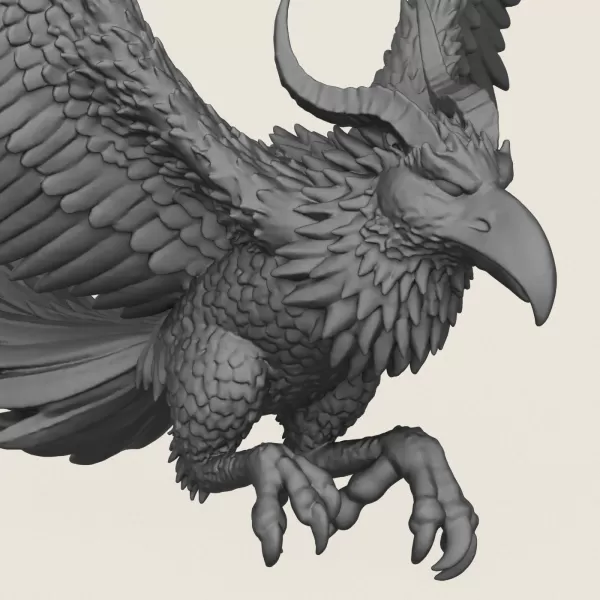 Attacking Monster Bird - Model preview 2