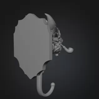 Wise Dragon Wall Hook STL File for 3D Print - Model thumbnail 9