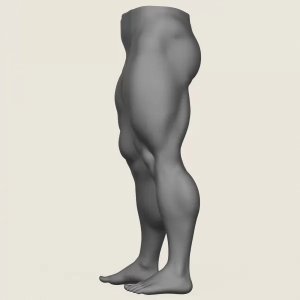 Muscular Man Leg Pose 07 - Model preview 2
