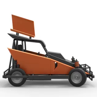 New Zealand Ministock car while turning Version 2 Scale 1 to 25 - Model thumbnail 22