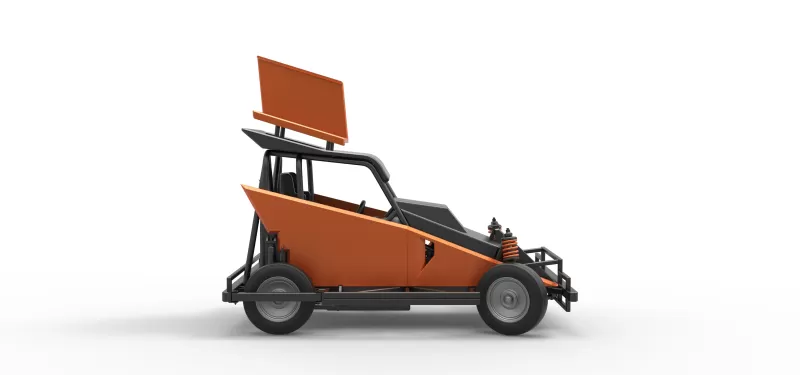 New Zealand Ministock car while turning Version 2 Scale 1 to 25 - Model preview 22