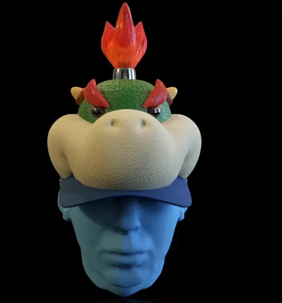 Bowser jr cap adapter - Model preview 1