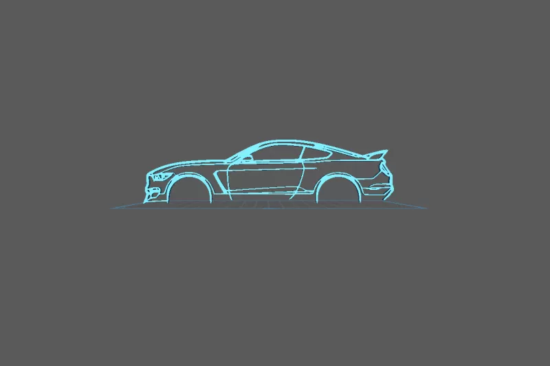 Ford - Mustang Shelby GT 350R Wall Art - Model preview 2