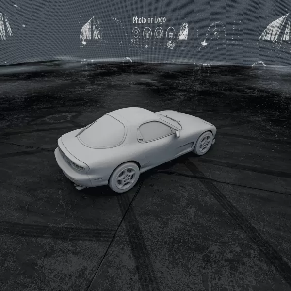 Mazda RX-7 (1978) – 3D Printable Car Model - Model preview 3