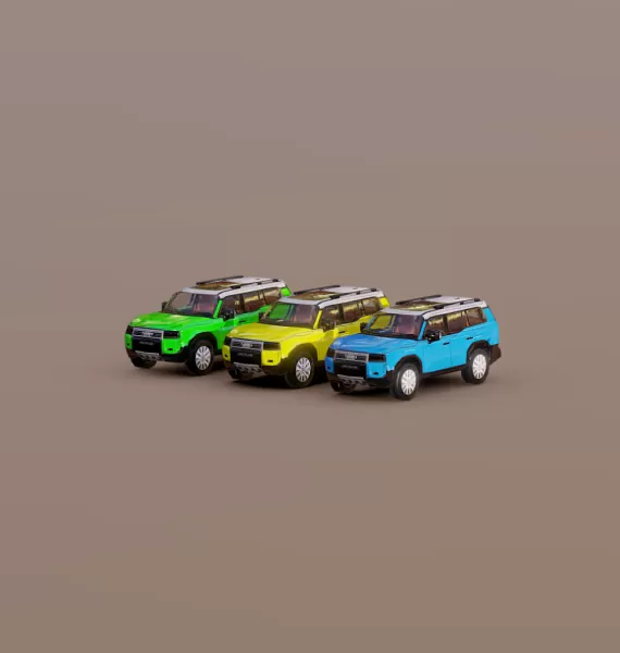900 Tris Land Cruiser Low Poly - Model preview 1