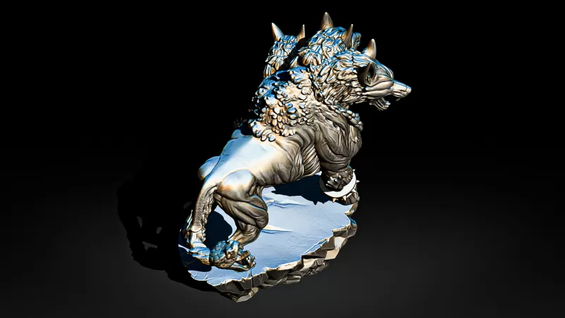 Cerberus Three-Headed Hellhound #RoZ - Model preview 11