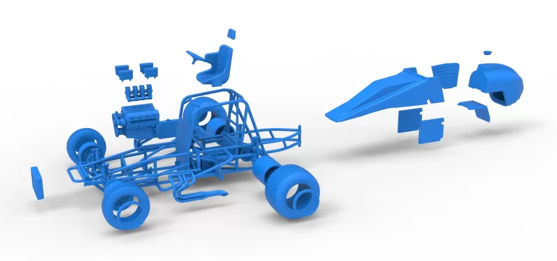 Vintage Dirt Silver Crown Car Scale 1:25 - Model preview 28